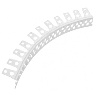 Уголок из ПВХ штукатурный усиленный арочный 3м (25мм*25мм) Уголок из ПВХ штукатурный усиленный арочный 3м (25мм*25мм)