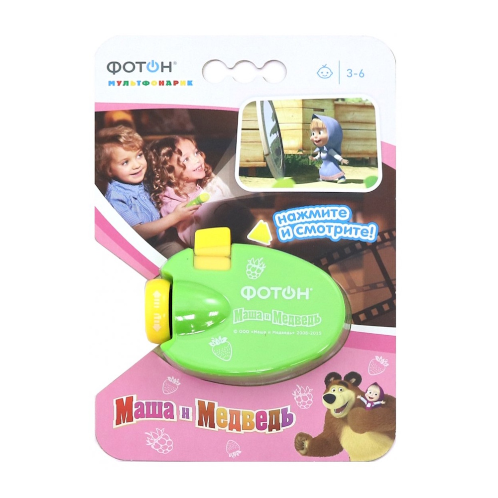 Мультфонарик-проектор "ФОТОН" КР-0903-2, "Маша и Медведь" Мультфонарик-проектор "ФОТОН" КР-0903-2, "Маша и Медведь"