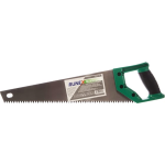 Ножовка по сырой древесине "RUNEX Green" прямой крупный зуб, 2-х комп ручка. Столярный Слесарный инструмент