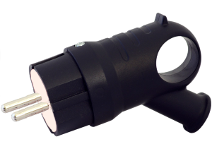 Вилка штепсельная с кольцом с/з, 16А (каучук) Вилка штепсельная с кольцом с/з, 16А (каучук)