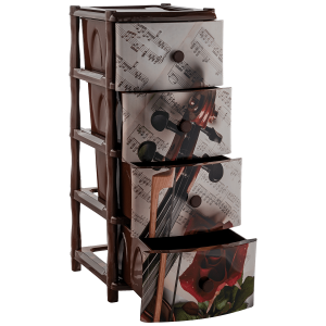 Комод "Элластик" с рисунком РОЗА (40*47*98см) Комод "Элластик" с рисунком РОЗА (40*47*98см)