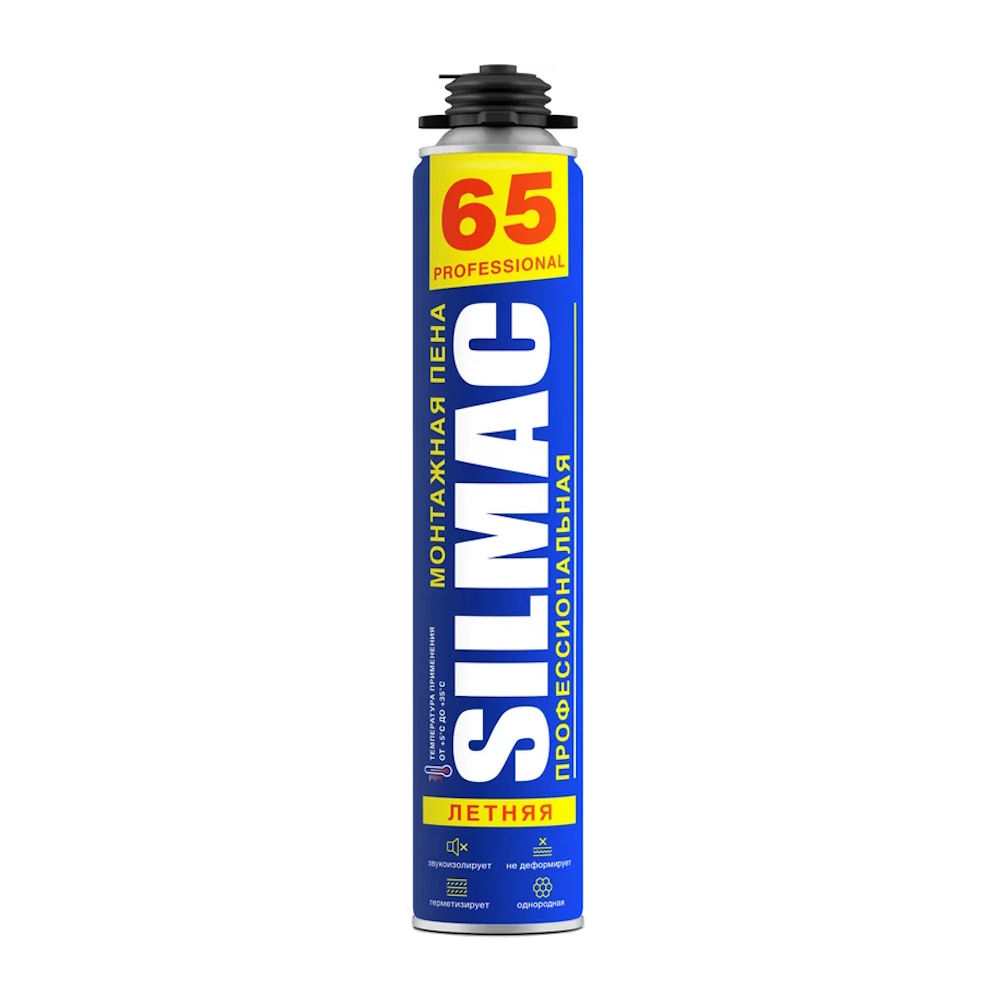 Монтажная пена Летняя профессиональная SILMAC PROFESSIONAL 65/PF Монтажная пена Летняя профессиональная SILMAC PROFESSIONAL 65/PF