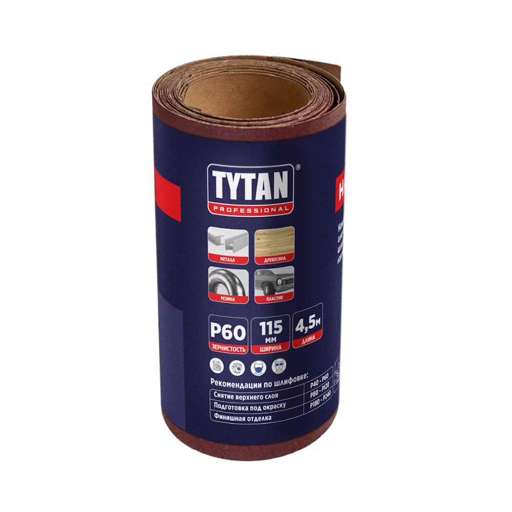 Наждачная бумага в рулоне TYTAN Professional  (115х4500мм)