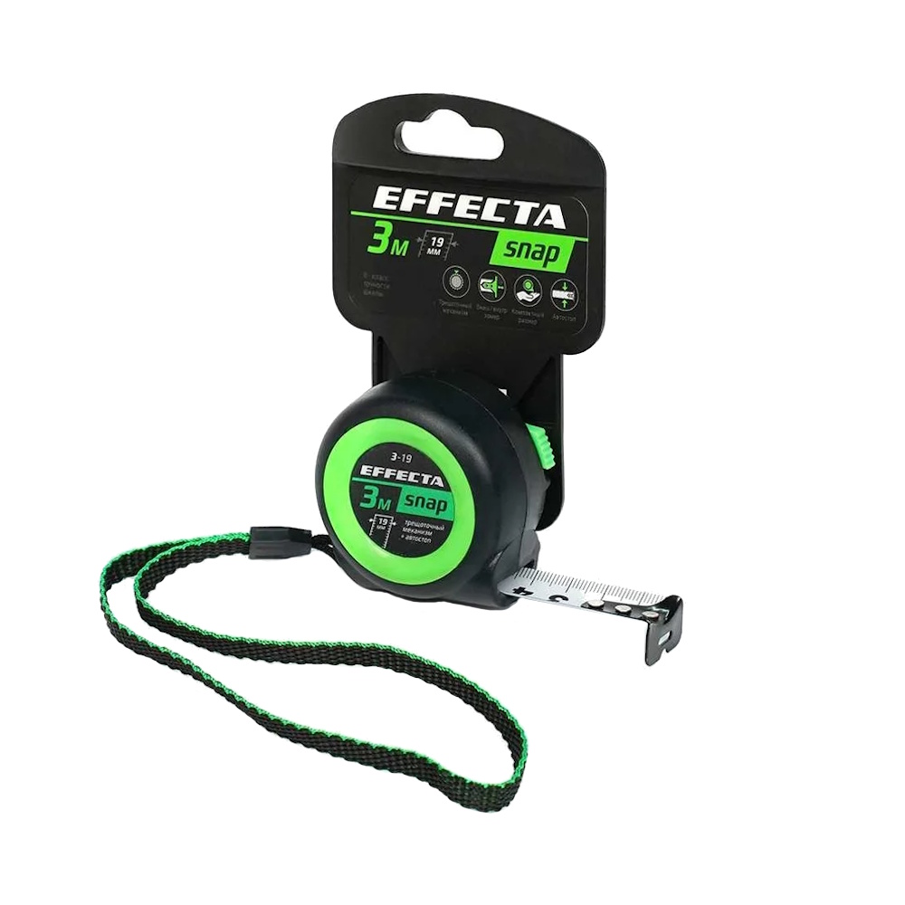Рулетка EFFECTA SNAP, автостоп, Рулетка EFFECTA SNAP, автостоп,