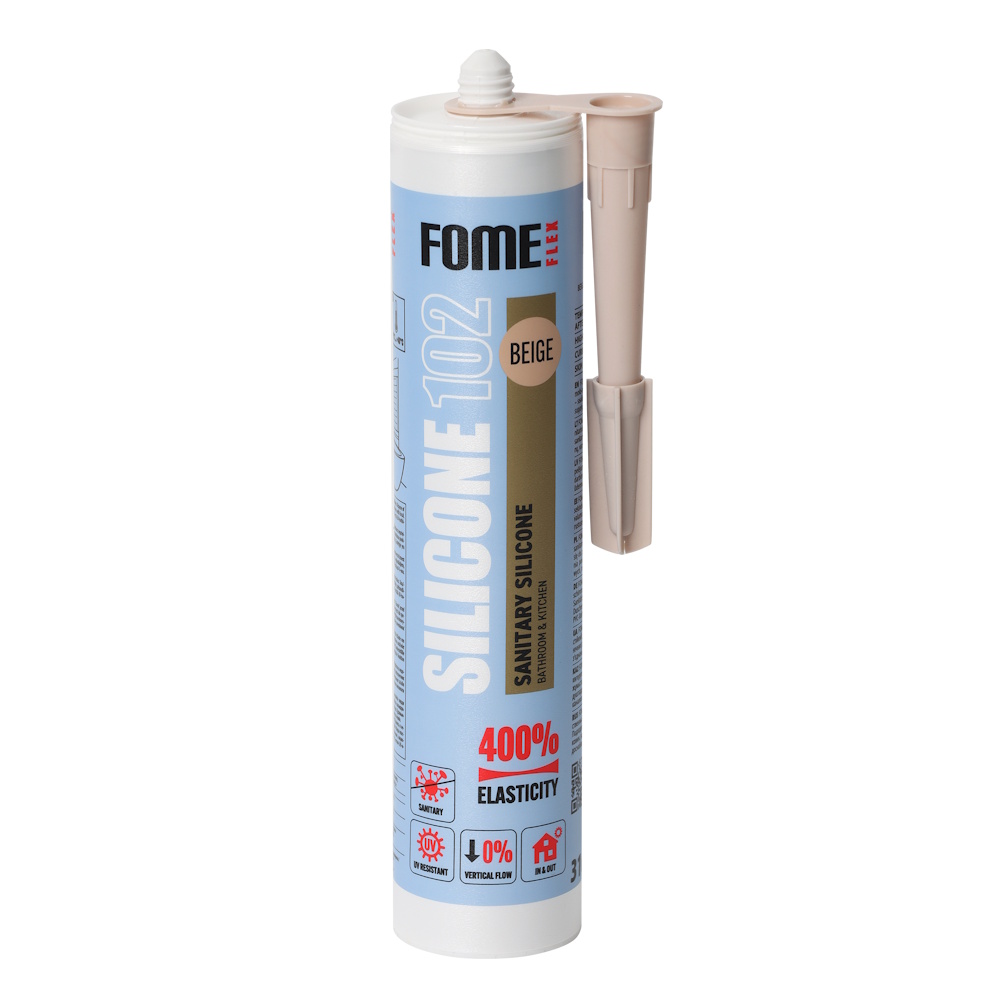 Герметик силиконовый FOME FLEX SANITARY SILICON 102 (310мл) Герметик силиконовый FOME FLEX SANITARY SILICON 102 (310мл)